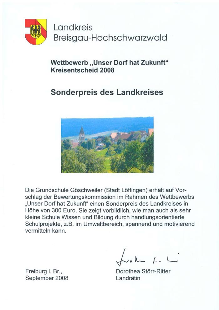 Sonderpreis des Landkreises