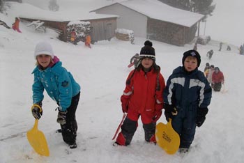 Rodelhang im Winter
