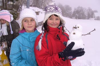 Rodelhang im Winter